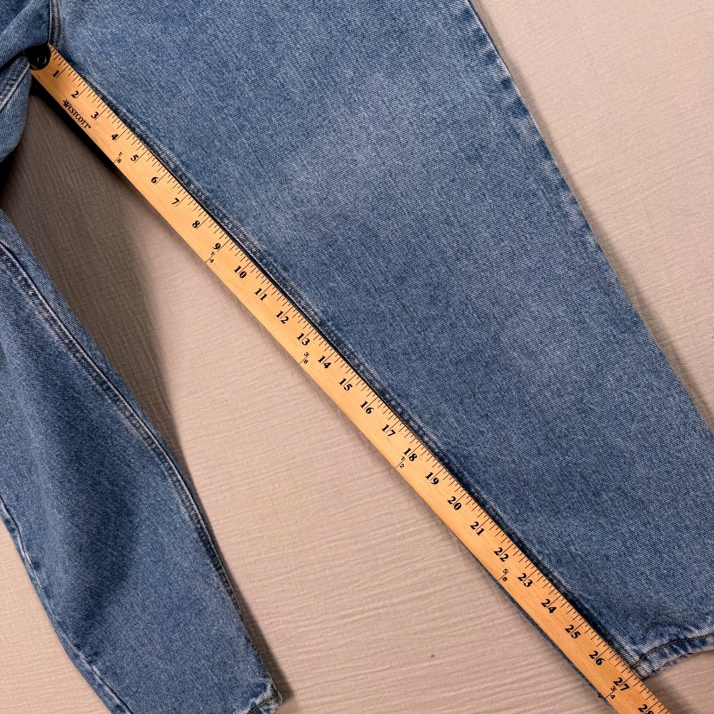 VTG 90s Faded Glory High Waisted Mom Jeans Sz 12 S Reverse Fit Tapered 27x27 - Picture 7 of 10